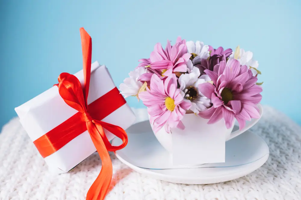 Gift boxes and boutique stationery arranged on a table